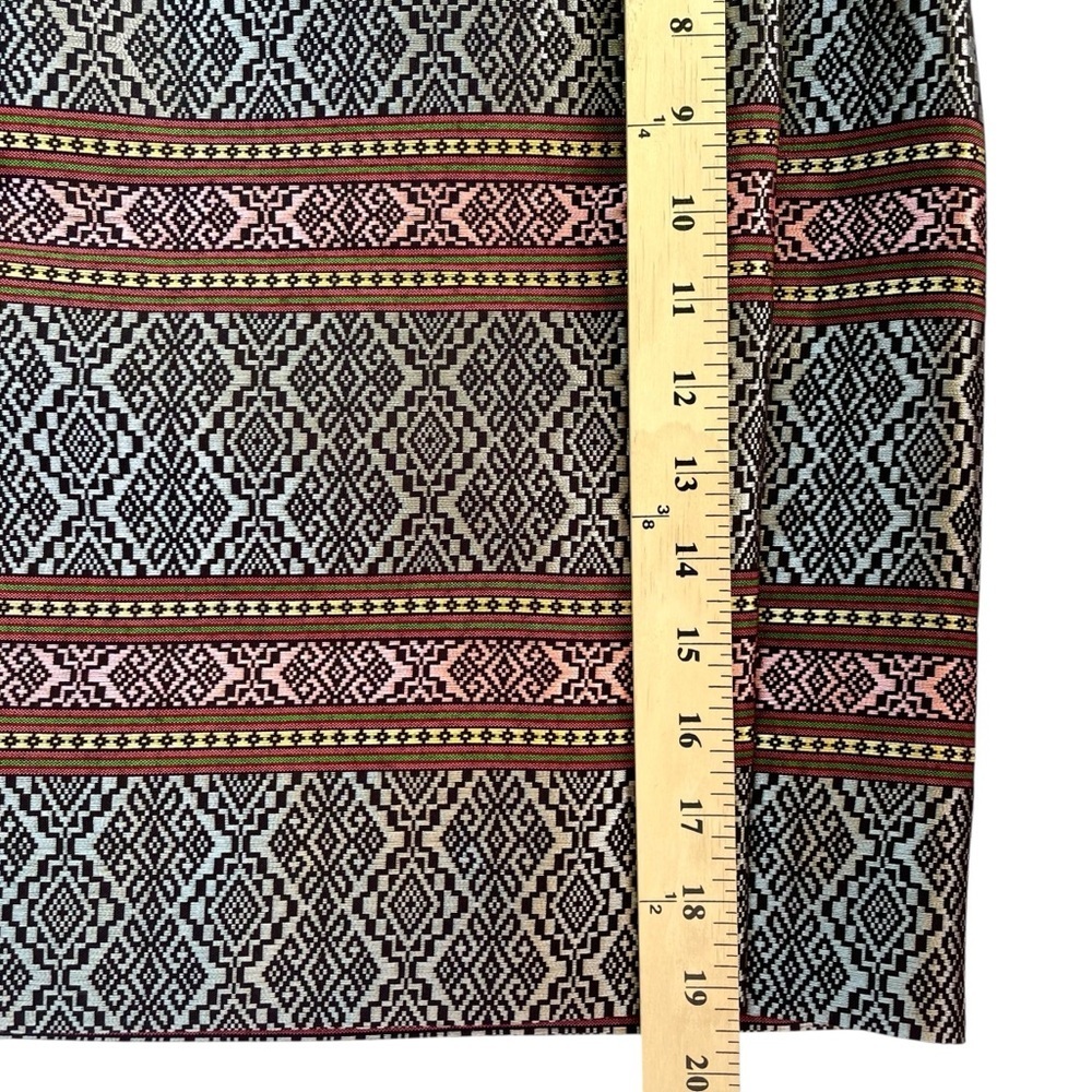 Petite Boho Chic Shiny Embroidered A-Line Skirt Silver Pink Ethnic Size XS - Picture 12 of 15